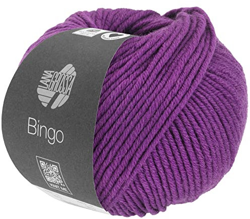 LANA GROSSA Bingo Melange | Extrafeine Merinowolle waschmaschinenfest und filzfrei | Handstrickgarn aus 100% Schurwolle (Merino extrafein) | 50g Wolle zum Stricken & Häkeln | 80m Garn FB 1004