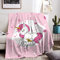 HZVRTN Einhorn Decke Kuscheldecke Flanell Kinder Rosa Kuscheldecke für Mädchen, Weiche Wohndecke Geburtstag Geschenke Sofa Couch Wohn Bett Fleecedecke (Einhorn A, 150x200cm)