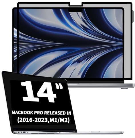 Phimoos Nano Adsorption - Filtro de privacidad para Apple MacBook Pro de 14 pulgadas (2021-2024, M1/M2/M3/M4 Pro/Max), fácil instalación, claridad HD, resistente a los arañazos, antiluz azul
