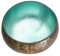 Love Coco - Medium Vintage Turquoise Coconut Bowl, Natural Acai Bowl for Smoothies, Cereal, Salad & Decorative Purposes, with Food-Safe Lacquer Inside