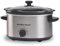 Hamilton Beach 3.5L Comfort Cook Slow Cooker, 160W Energy-Efficient Design, Removable Oven-Safe Ceramic Bowl, 3 Heat Settings, Compact for 2-4 People, Easy Clean, Silver - HBSC040S