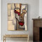 Picasso, klassische Kunst, Gemälde, Druck auf Leinwand, Kunstposter und Drucke, abstraktes Werid-Gesicht, Wandkunst, Bilder, 70 x 100 cm/28 x 40 Zoll, mit goldenem Rahmen