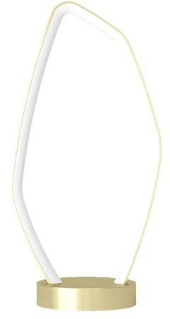 EGLO LED Tischlampe Vallerosa, elegante Nachttischlampe, Tischleuchte aus Metall in Messing-gebürstet, Tisch-Lampe für Wohnzimmer und Schlafzimmer, warmweiß