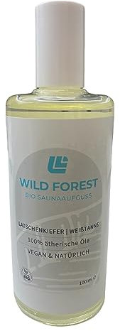 LionFlex Infusion bio pour sauna Wild Forest - 100 % huiles essentielles - 100 ml - Végétalien et naturel - Parfum sauna - Huile de sauna - Qualité supérieure - Fabriqué en Allemagne