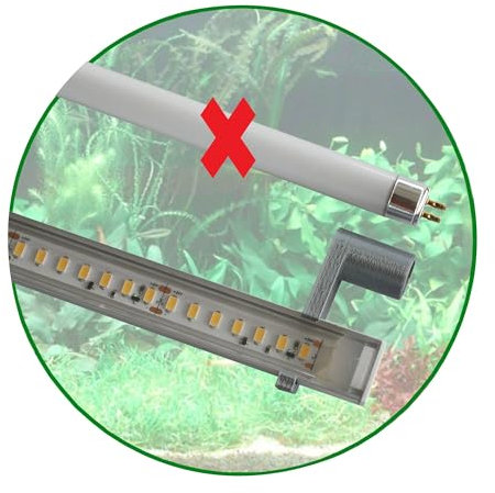 T5 LED Set 1: 590mm Pflanzen Aquarium Beleuchtung (59cm) 12,3 W, 1980 Lumen