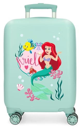Joumma Disney Princess Celebration Kabinenkoffer, blau, 33 x 50 x 20 cm, starr, ABS, seitlicher Kombinationsverschluss, 28,4 l, 2 kg, 4 Doppelräder, Gepäck, Hand, blau, Kabinenkoffer