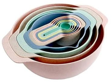 Mixing Bowls Set with Measuring Cups, Colander and Sieve. Ideal for Baking, Kitchen, Picnic Bowls, Preparing, Cooking and Serving Food, Nesting Bowls for Space Saving made from Eco- Friendly materials