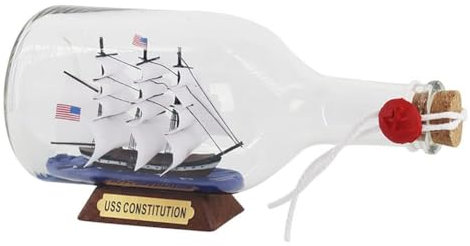 AYUNJIE Ship Model in A Glass Bottle, Ship and Boat Kit Vessel Set Gifts, Children's Room Ornaments (23 * 9.2 * 11cm)