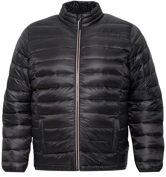Blend BHBOuterwear Herren Jacke Übergangsjacke Outdoorjacke mit Reißverschluss Stehkragen Eingrifftaschen Große Größen Regular fit, Größe:5XL, Farbe:Black (194007)