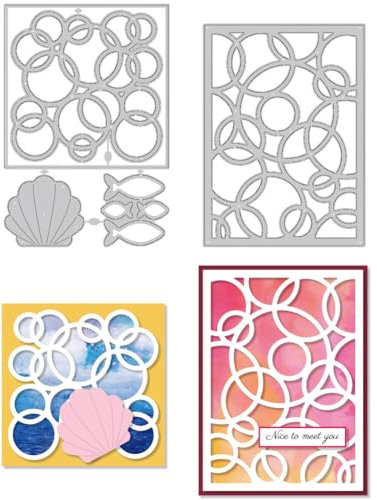 DELORIGIN Stanzformen Mit Blasen Hintergrundrahmen Muschel Kartenrand Stich Nähen Karbonstahl Prägeschablonen Rahmen Stanzschablonen Neuheiten Stanzformen Scrapbooking Für Die DIY Kartenherstellung