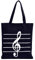 Wiederverwendbare Lebensmitteltaschen mit Musikmuster, Canvas-Tasche für Musiknoten, schwarze Segeltuchtasche, Musiktasche, Umhängetasche für den täglichen Gebrauch