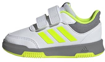 adidas Tensaur Hook and Loop Shoes, Zapatillas Unisex bebé, FTWR White Lucid Lemon Grey Three, 24 EU