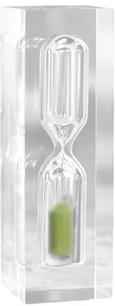 siduytin Minuterie de sablier Anti- adaptée à diverses Occasions, minuterie de Sable en résine pour Enfants, minuterie de Sable de 3 Minutes, minuterie d'œufs bouillis, 3 Minutes, Vert