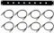 Generic 19 Audio Rack Mount Kit 1U Front Panel with 8 Hole Port for Shure Sennheiser AKG Audio Technica Wireless Microphone Antenna Locating Distributor with 8 Antenna Extension Cables BNC