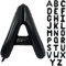 Schwarz Alphabet Ballon Große Mylar Folie Helium Brief Luftballons 40 Zoll Schwarz Luftballons Alphabet Buchstaben für Geburtstag Brautdusche Jubiläumsdekorationen(Letter A)