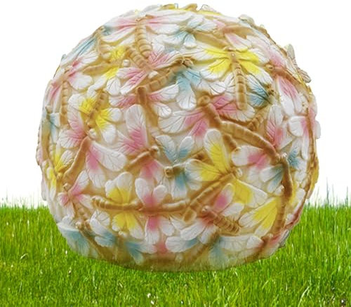 Garden Solar Lights - Waterproof Color Changing Solar Garden Light | Outdoor Ball Lights, Flower Ball Garden Statue Yard Landscape Ball Lights, Globe Lawn Light for Patio Porch Yard