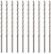 Box Of 10-5mm x 135mm Flute x 195mm Extra Long Series M2 HSS Fully Ground Jobber Drill Bit Set For Non Alloyed Steel, Ferrous & Non Ferrous Metal, Cast Iron & Hard Plastics. DIN1869 Twist Drill Bit