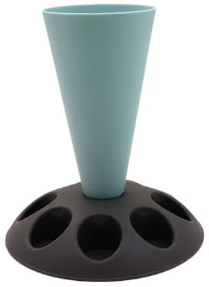 Qusedwey Piping Bag Stand Piping Bag Holder with 8 Slots Nozzles, Plastic Pastry Bag Stand for Cake Decorating Kit D
