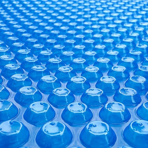 ALLAREN Solar Pool Cover 12x24 Foot Rectangle, 10Mil Blue Bubble Pool Blanket for Inground & Above-Ground Pools | Solar Heating Cover | UV-Resistant & Energy Efficient