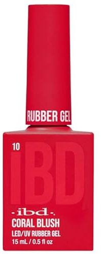 IBD Rubber Gel – Coral Blush – 15ml – MADE IN USA – Premium Nagellack für langlebige Maniküre und glatte Nägel – LED/UV Lack