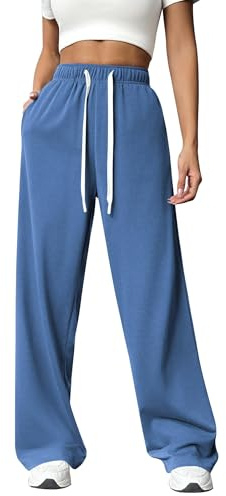 PINSPARK Women's Sweatpants Straight Leg Joggers Casual Tracksuit Bottoms
