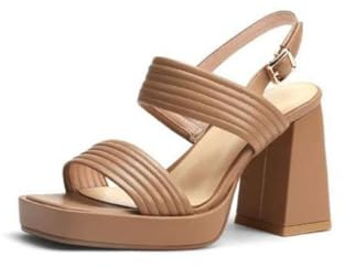 Sandali Donna Con Tacco Grosso Moda Punta Quadrata Fondo Spesso Punta Aperta Tacchi Alti Sexy Scarpe Da Abito Per Il Matrimonio