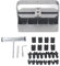 Bloques de Suelo de Acero Inoxidable Resistentes y Duraderos para Cultivo de Plántulas, Diseño de Cubo de 2x2 Pulgadas, Kit Completo con Manija y Resorte, para Invernadero y Jardín