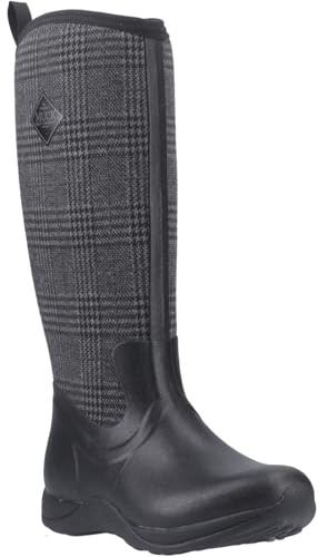 Muck Boots Arctic Adventure Rubber Women's Black/Plaid Winter Knee High Boots