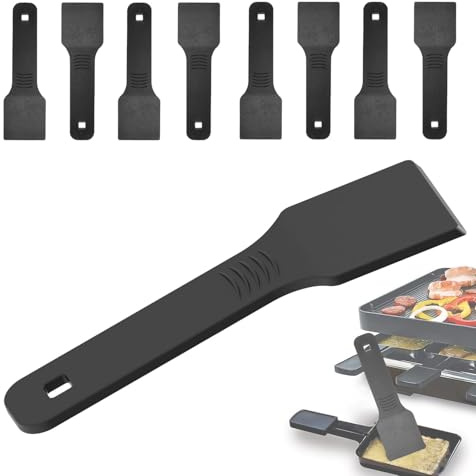 Raclette Schaber,Raclette Spatel,Raclette Schieber, 8PCS Raclette Pfannenwender Küchenutensilien für Antihaft Pfannen Käse Grills Gourmet Bretter Bratpfannen Fondue