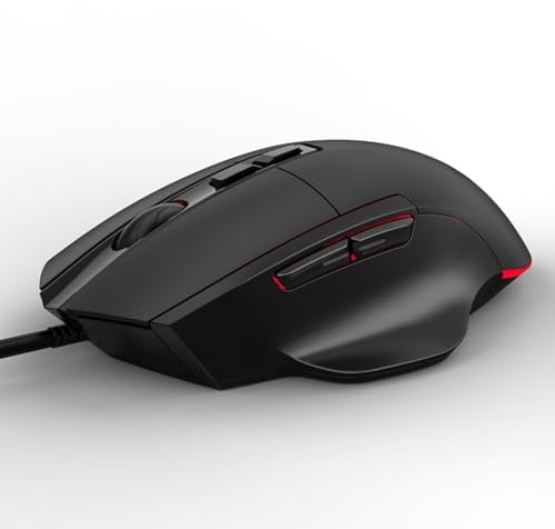 Bewinner ‌7200DPI RGB-Gaming-Maus |7 Programmierbare Tasten, 4-Farben-Beleuchtung, Ergonomisches Design mit One-Key-Desktop-Return für PC und Laptop