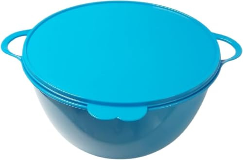 Tupperware Maximilian XXL Rührschüssel 14 Liter mit Deckel Türkis Aqua | Salatschüssel | Hefeteigschüssel | Peng-Schüssel | Große Servierschüssel | BPA-frei