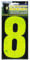 Wheelie Bin numbers WBN HiVis yellow 8