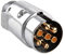 Prise en METAL Connection Remorque Attelage 7 Poles A Visser