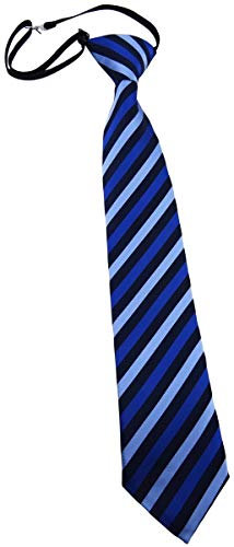 TigerTie Security Sicherheits Krawatte blau dunkelblau gestreift - vorgebunden mit Gummizug