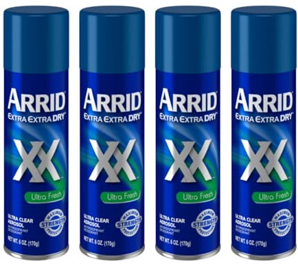 ARRID XX Ultra Clear Anti-Perspirant Deodorant Spray, Ultra Fresh 6 oz (Pack of 4)