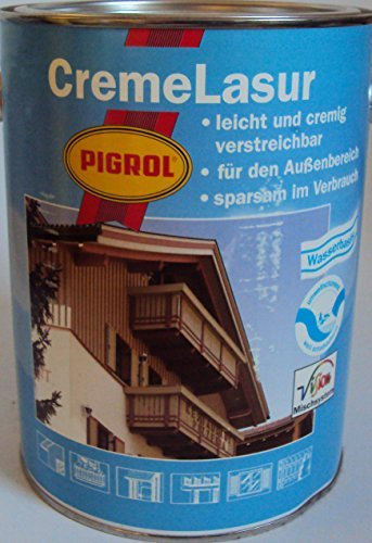 750 ml Pigrol Cremelasur (tropft nicht, gelartig) Holzschutzlasur / Compactlasur vom Fachhandel für jedes Holz im Aussbereich / mit UV-Schutz u. lichtechter Pigmente (Kastanie 1548)