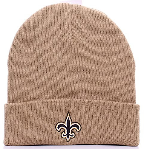 Genuine Merchandise New Orleans Saints Team Color Gold Knit Cuff Beanie Hat Cap
