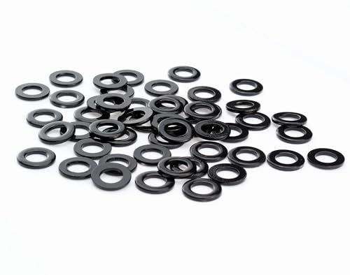 Unterlegscheiben Edelstahl V2A Scheibe DIN 125 rostfrei schwarz glänzend pulverbeschichtet kratzfest, Gewinde:M5, Menge:1er Set