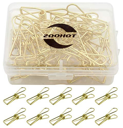 Zoohot Packung mit 25 Stück klein goldene klammern - Mehrzweck Clothesline-Dienstprogramm Clips