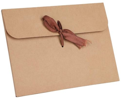 10 buste quadrate Vintage Compleanno Carta, con nastro, per biglietti di auguri o di ringraziamento, per Natale, anniversari, matrimoni, compleanni, festa della mamma o del papà