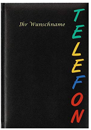 Herlitz Adressbuchmit Gravur Rainbow / Größe: 15 x 21cm / Farbe: schwarz