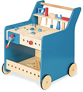 Pinolino 229464 Werkzeugwagen 'Kalle', blau, Transparent