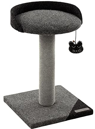 Flamingo Kratzbaum Robert – Grau/Dunkelgrau, 45 cm | Kompakter Spiel- & Kratzbaum für kleine Katzen