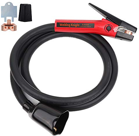 Welding Knight Robuste 1000 Amp K4000 Carbon Arc Gouging Taschenlampe mit 2,1 m langem Kabel, roter Griff