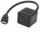 Bolwins E19CS HDMI Splitter 1x2 mit Verstärker, 1080P HDTV Adapter – 1x HDMI Stecker auf 2X HDMI Buchsen, 30cm Kabel für Dual-Display Unterstützung