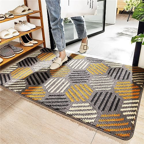 Badezimmermatte Weicher Saugfähig Badezimmerteppich, Treer Mikrofaser Beflockung Badematten Antirutsch Badvorleger Duschteppich Waschbar Badteppich für Badezimmer (braun,80x120cm)