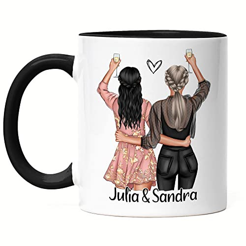 Kiddle-Design Beste Freundin Tasse Blau Personalisiert Name Geschenk Geburtstag Best Friend Freundinnen-Geschenk Freundschaftstasse gestalten
