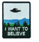 Locomo I Want to Believe Leave Sew Iron On Patch UFO Alien Area 51 Stickerei Abzeichen Emblem Badge Rucksack Tasche Weste Hut Jacke Mantel T Shirt