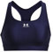 Under Armour Women's HeatGear Mid Padless Sports Bra , Midnight Navy, S