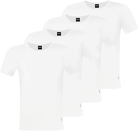 BOSS Herren Modern T-Shirts Cotton Stretch Slim Fit Crew-Neck 4er Pack